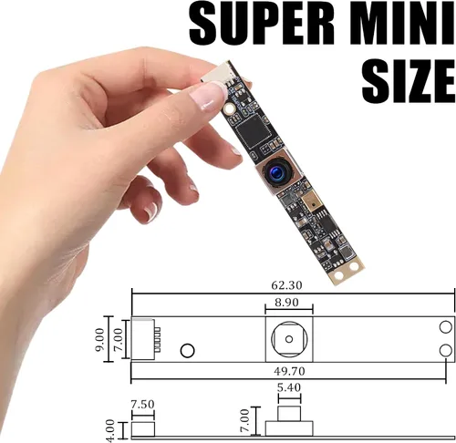 Vista 9 de Módulo de cámara USB de enfoque automático de 16 MP con micrófono, cámara de grabación de luz de gran angular de 100 grados para grabador láser