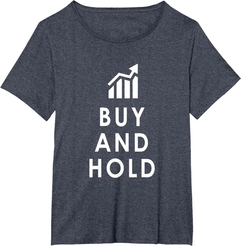 Vista 11 de Stocks Investing Buy and Hold Investor T-Shirt Asphalt Grey
