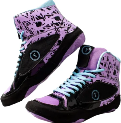 Vista 3 de Yes! Athletics Wrestling Shoes for Women and Youth Girls, 100% Anti-Slip Hi-Poly Rubber Sole Boxing Shoes for Women, Lightweight and Breathable