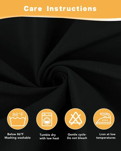 Vista 7 de HolidayIdeas Cortinas impermeables para patio, 4 paneles, 54 x 84 pulgadas, protección de privacidad y filtrado de luz, cortinas exteriores con Negro