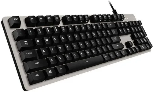 Vista 3 de Teclado, teclado mecánico USB 2.0 de 108 teclas para juegos con función de retroiluminación de botón, panel de aleación de aluminio, para el hogar