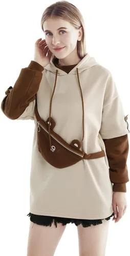 Vista 2 de RGOSMEBearHoodieforGirls,CuteBrownBearGraphicLongSleeveHoodiesSweatshirtwithBagforWomenTeenGirlandKid