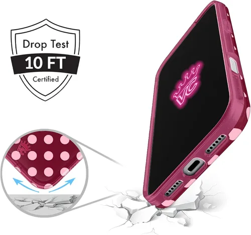 Vista 620 de VELVET CAVIAR Funda para iPhone 15, compatible con MagSafe, probada contra caídas de 10 pies, fundas protectoras de diseño, leopardo color rosa