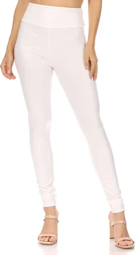 Vista 11 de Sakkas Leggings elásticos de cintura alta líquida mate, fabricados en Estados Unidos Negro