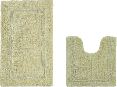 Vista 29 de Better Trends Alfombra de Inodoro en Forma de U Cubierta de Asiento de Inodoro de Lujo 100% Algodón Absorbente de Agua, Cubierta de Tapa Reversible