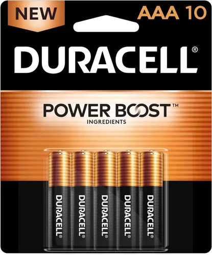 Vista 2 de Duracell Coppertop - Paquete de pilas AAA y AA con ingredientes Power Boost, 10 unidades AAA y 16 AA