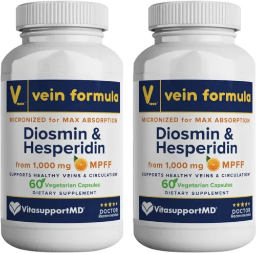 Vista 8 de Fórmula venosa Diosmina Hesperidina 1000 mg, mezcla de bioflavonoides micronizados para la circulación sanguínea, suplemento MPFF de apoyo venoso
