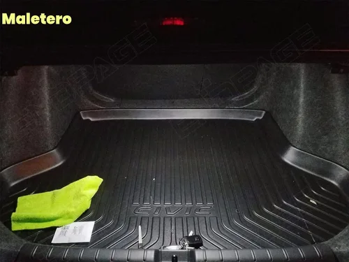 Vista 5 de Kit de 6 luces LED Civic para interior Honda Civic 2016 2017 2018 2019 2020 2021 blanco 6000K mapa interior cúpula espejo de tocador paquete