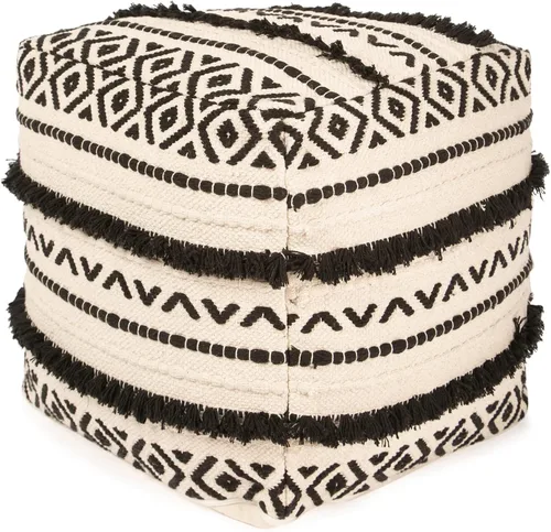 Vista 19 de REDEARTH · Puf otomano acolchado con relleno, textura de almacenamiento, cubo de granos, puf, reposapiés para sala de estar, dormitorio, guardería