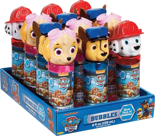 Vista 4 de Little Kids Paw Patrol Skye Marshall Chase - Paquete de recuerdos de fiesta de 8 onzas con burbujas y varita, paquete de 12, multicolor