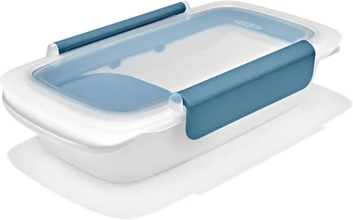 Vista 18 de OXO Good Grips Prep and Go - Recipiente dividido para 2 tazas, color azul océano