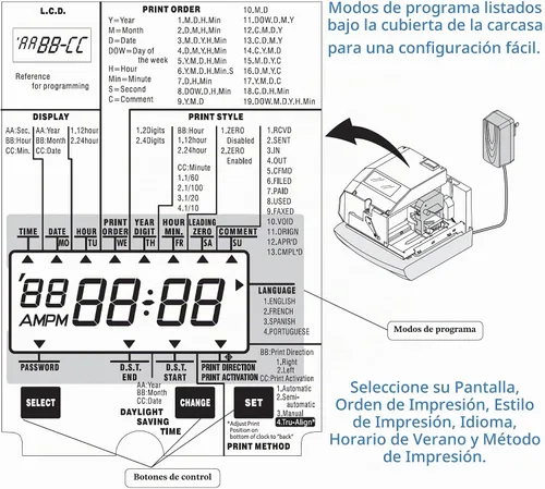 Vista 8 de Lathem, reloj con tecnología Tru-Align