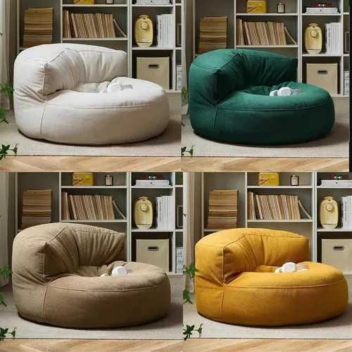 Vista 6 de SXBCyan Funda para puf de felpilla gruesa y suave, para niños y adultos, sin relleno, lavable, asiento esquinero, puf, muebles otomanos
