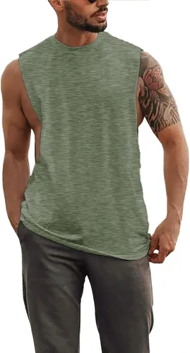 Vista 2 de Camisas de entrenamiento para hombre, camisetas de entrenamiento perfectas para culturismo, camisetas sin mangas para gimnasio