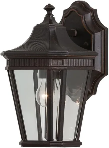 Vista 6 de Generation Lighting OL5400BK Cotswold Lane - Farol de pared para iluminación de patio al aire libre, negro, 1 luz
