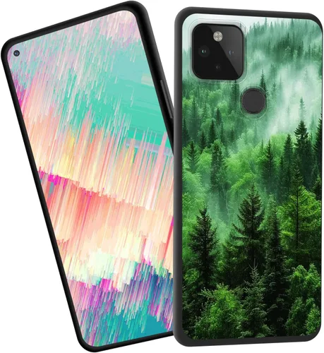 Vista 70 de Funda delgada para Google Pixel 4 XL, funda delgada de silicona de TPU suave a prueba de golpes para Google Pixel 4 XL, gato negro luna estrellada