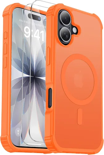 Vista 40 de Funda para iPhone Air [compatible con MagSafe] [2 protectores de pantalla] [prueba de caídas de grado militar] Funda magnética resistente