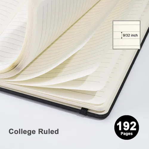 Vista 3 de ViVin Cuadernos de diario rayados para trabajo, 192 páginas, tamaño mediano de 5.5 x 8.3 pulgadas, rayado universitario, cuadernos A5 de tapa dura