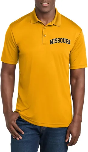 Vista 2 de State Sports Fan Wear Performance - Polo para hombre que absorbe la humedad Misuri