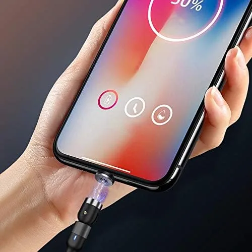Vista 4 de Cable para Oculus Quest 2 (cable de BoxWave) Cable MagnetoSnap AllCharge Cable de carga magnética USB tipo C micro USB para Oculus Quest 2 Negro