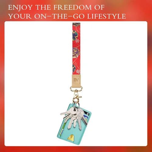 Vista 5 de Ecovision - Llavero con correa para llaves, llaveros de pulsera con 2 argollas para llaves para mujer