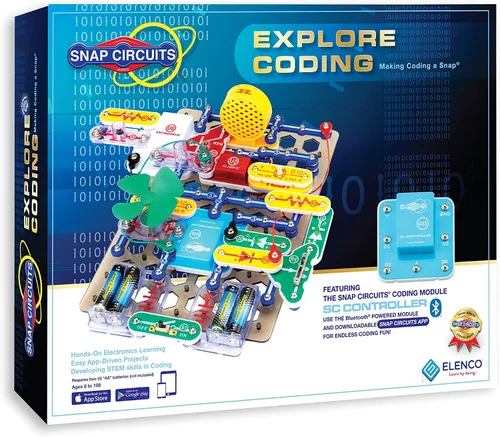Vista 4 de Snap Circuits Explore Coding, juguete de construcción STEM para edades de 8 a 108 años, exclusivo de Amazon