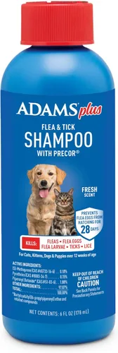 Vista 13 de ADAMS Plus Botanicals Champú para pulgas y garrapatas con Precor para perros, gatos, cachorros y gatitos, champú de pulgas para tratar