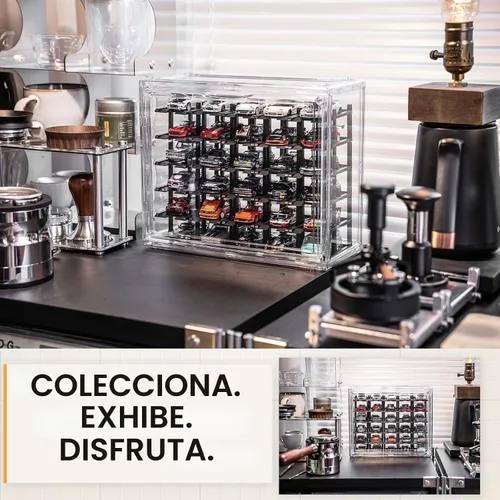 Vista 5 de Exhibición del coche fundido a troquel 1:64, garaje modular