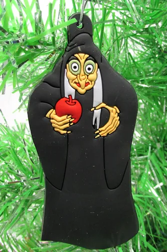 Vista 3 de Adornos para árbol de Navidad blanco nieve con personajes de enanos blancos como la nieve y varios enanos (diseño único)