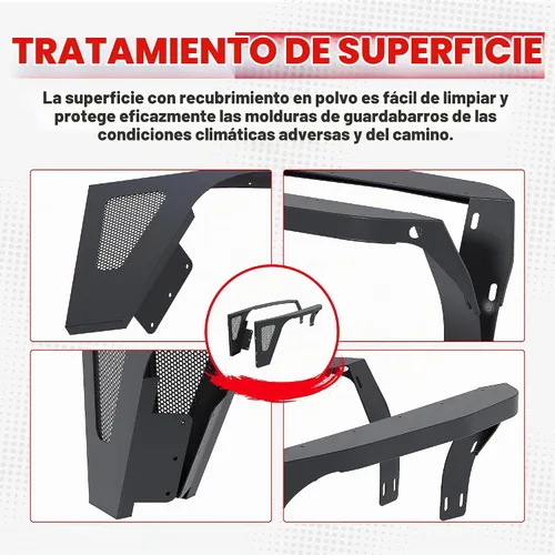 Vista 7 de ECOTRIC Protector de parachoques delantero compatible con Jeep Wrangler YJ 1987-1996, guardabarros con luces LED de águila con inserto de malla