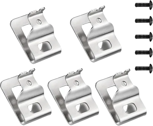 Vista 5 de 5 clips para cinturón de acero inoxidable N268241 N086039 (con tornillos) compatibles con herramientas eléctricas Dewelt de 20 V, compatibles