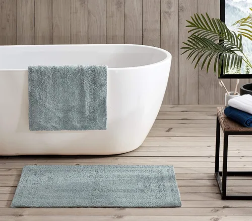 Vista 7 de Eddie Bauer - Alfombra de baño, alfombra de pasillo de algodón 100% suave y afelpado con mechones, altamente absorbente, de secado rápido y con Beige