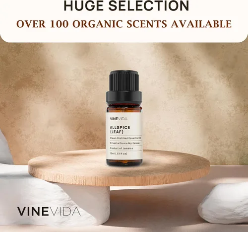 Vista 3 de VINEVIDA Aceite esencial de pimienta de Jamaica, 0.3 fl oz, aromas de velas y base para hacer jabón