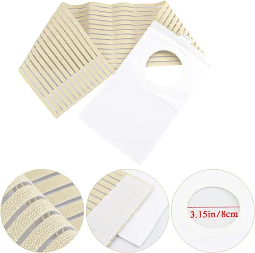 Vista 3 de Cinturón de ostomía para hernia y ostomía, cinturón de soporte abdominal para hombres y mujeres (mediano)