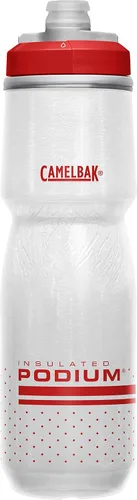 Vista 20 de CamelBak Podium Chill Bike Botella de agua aislada con compresión Negra, 24 onzas