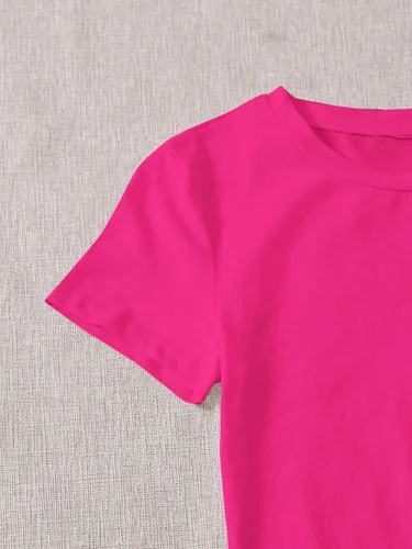 Vista 5 de Floerns Vestido ajustado de punto de manga corta con cuello en V para mujer