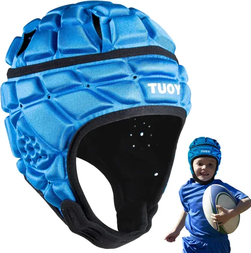 Vista 10 de Casco de rugby – Casco acolchado suave de 7 v7 bandera de fútbol de fútbol para jóvenes, niños, adultos