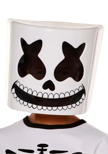 Vista 3 de Disfraz de Esqueleto Marshmello para Niños Multicolor