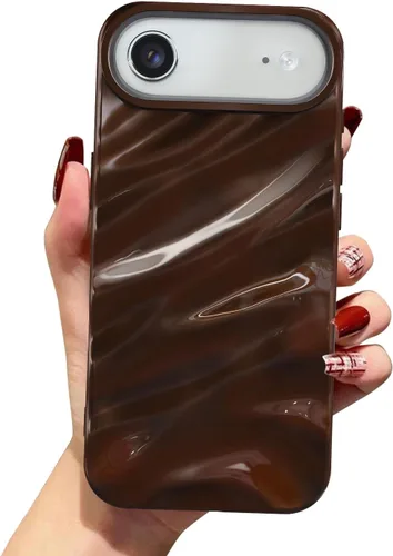 Vista 63 de QLTYPRI Funda compatible con iPhone 11, bonita funda con patrón de ondas de agua para niñas y mujeres, delgada, satinada, brillante, suave, de Beige
