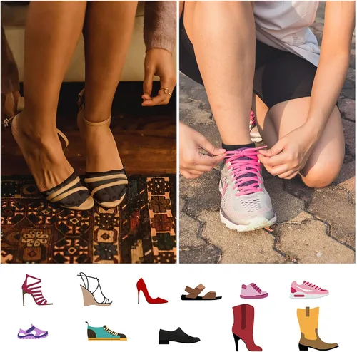 Vista 16 de 10 pares de calcetines para mujer con almohadillas acolchadas, almohadillas para el antepié, cojines medios calcetines, protectores antideslizantes