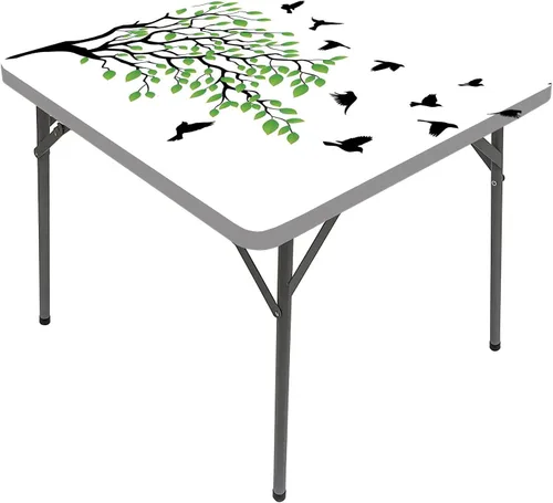 Vista 12 de Flying Birds - Mantel cuadrado elástico con diseño de pájaros en la rama de árbol, manteles decorativos de naturaleza y paz para el hogar, se adapta