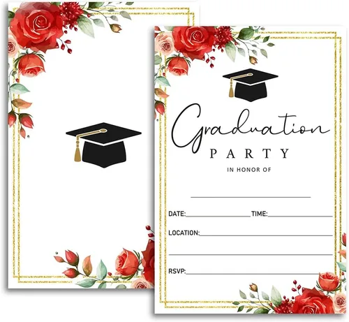 Vista 12 de FujLoy 20 tarjetas con sobres, invitaciones para fiestas de graduación 2026, 2026 para universidad, escuela secundaria, celebración de graduación