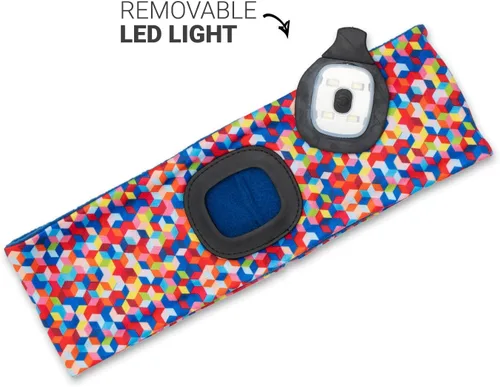 Vista 2 de Gone For a Run Gorros y diademas reversibles con forro polar LED para correr 3 modos de luz