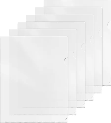 Vista 9 de Dunwell Carpetas transparentes para documentos, fundas de plástico de 8.5 x 11 pulgadas para protección de documentos, archivo, almacenamiento