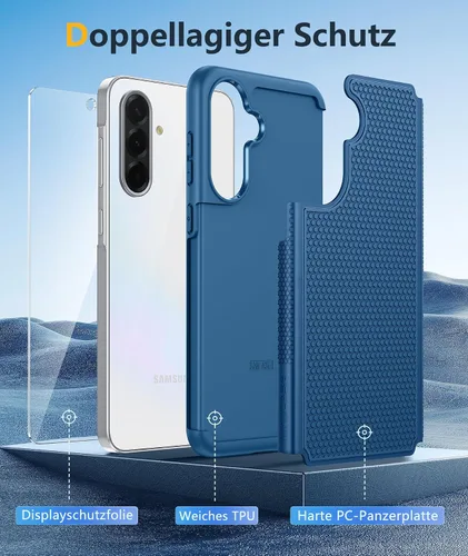 Vista 728 de FNTCASE Funda para iPhone 17 Pro: Fundas delgadas translúcidas de color azul claro compatibles con MagSafe, protección completa de la cámara