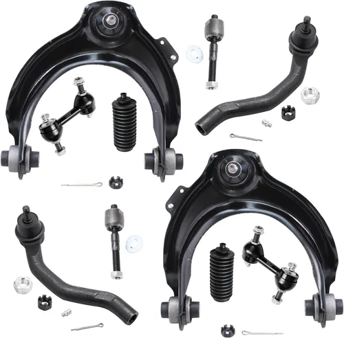Vista 25 de Detroit Axle - Kit de suspensión delantera de 10 piezas para Chevrolet Trailblazer GMC Envoy 2004-2007 2005 2006 Soportes de brazo de control