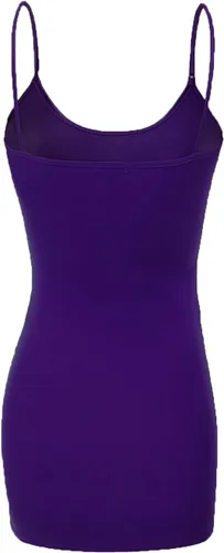 Vista 67 de Emmalise Camisola larga casual básica para mujer, con tirantes ajustables, top en capas