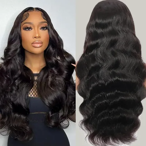 Vista 11 de Pelucas de cabello humano ondulado HD de densidad 250 con encaje frontal, prearrancadas de 13 x 4, pelucas de cabello humano con baby hair, sin