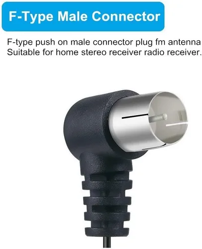 Vista 2 de Ancable FM antena 75 ohm UNBAL para receptor de estéreo Yamaha Natural Sound
