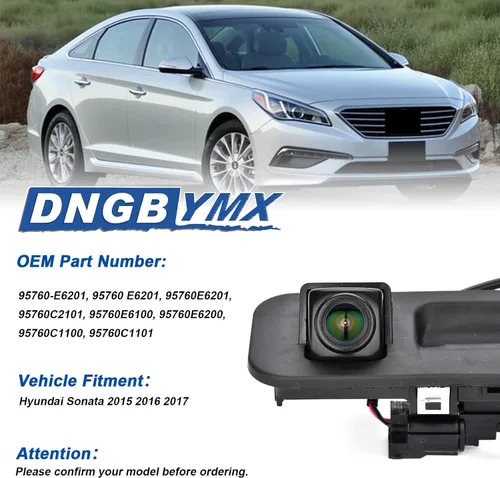 Vista 2 de Cámara de retrovisión trasera compatible con Hyundai Sonata 2015 2016 2017 Parking Park Assist Camera Reemplaza # 95760-E6201